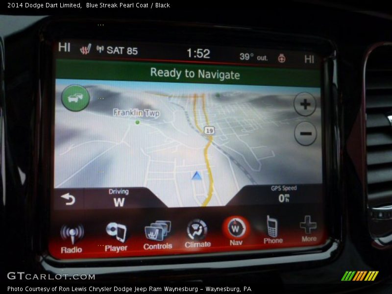 Blue Streak Pearl Coat / Black 2014 Dodge Dart Limited