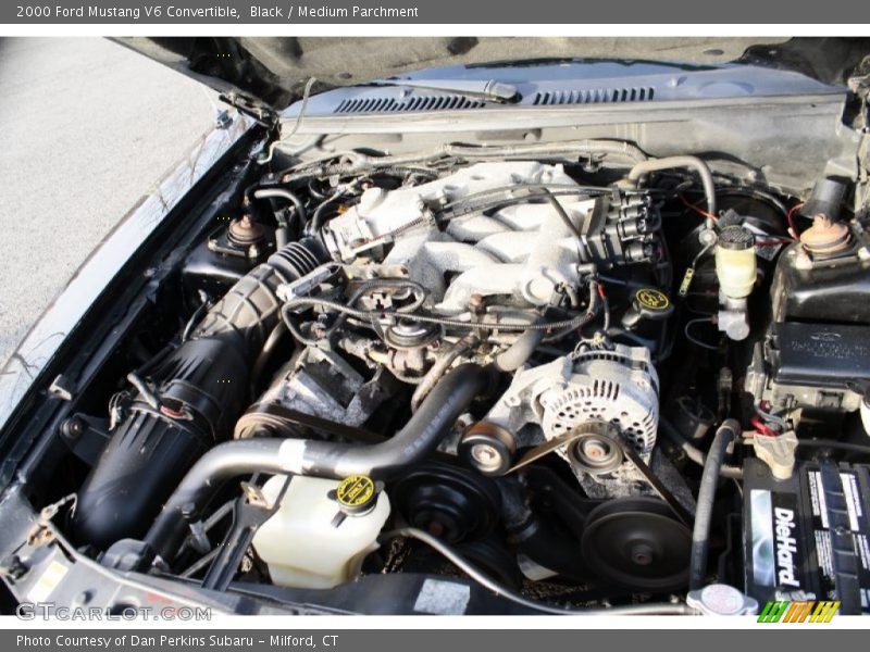 Black / Medium Parchment 2000 Ford Mustang V6 Convertible