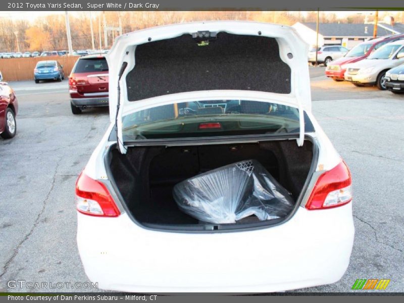 Super White / Dark Gray 2012 Toyota Yaris Sedan