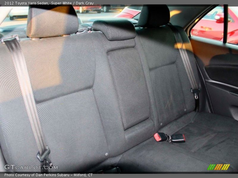 Super White / Dark Gray 2012 Toyota Yaris Sedan