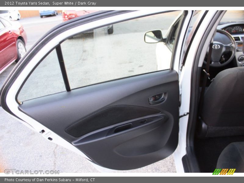 Super White / Dark Gray 2012 Toyota Yaris Sedan
