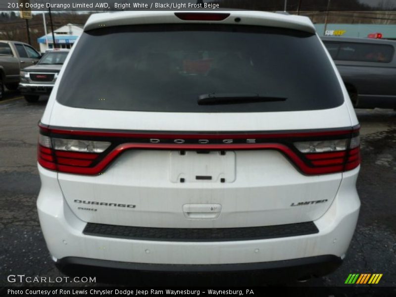 Bright White / Black/Light Frost Beige 2014 Dodge Durango Limited AWD