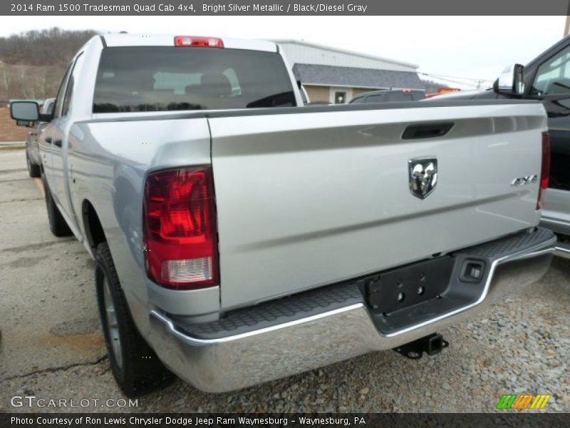 Bright Silver Metallic / Black/Diesel Gray 2014 Ram 1500 Tradesman Quad Cab 4x4