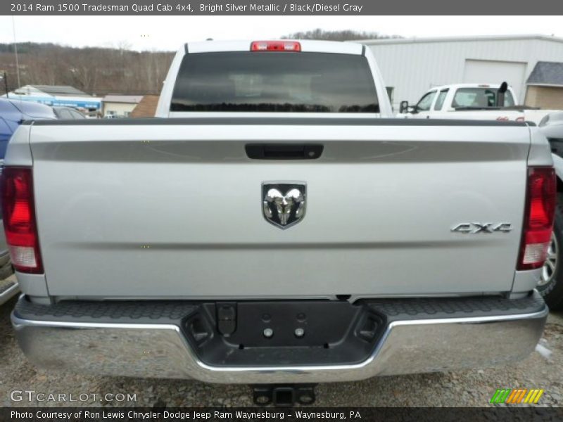 Bright Silver Metallic / Black/Diesel Gray 2014 Ram 1500 Tradesman Quad Cab 4x4