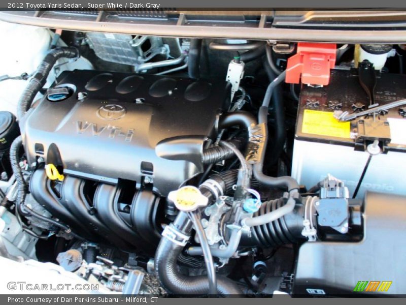 Super White / Dark Gray 2012 Toyota Yaris Sedan