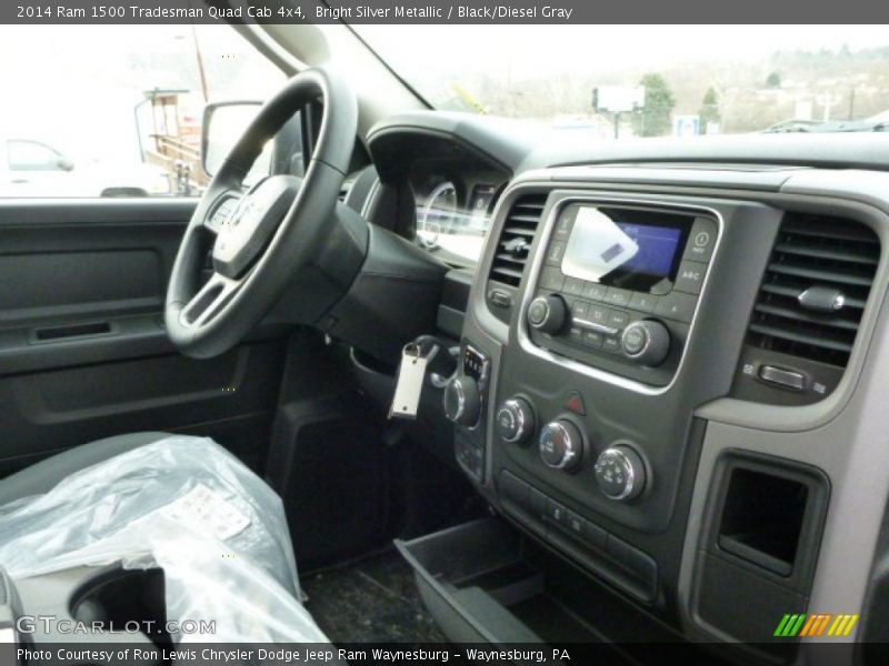 Bright Silver Metallic / Black/Diesel Gray 2014 Ram 1500 Tradesman Quad Cab 4x4