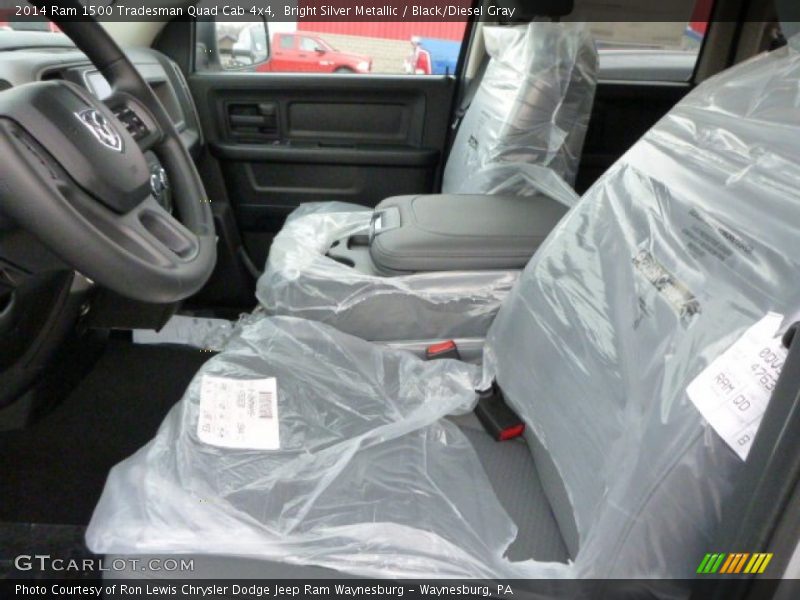 Bright Silver Metallic / Black/Diesel Gray 2014 Ram 1500 Tradesman Quad Cab 4x4