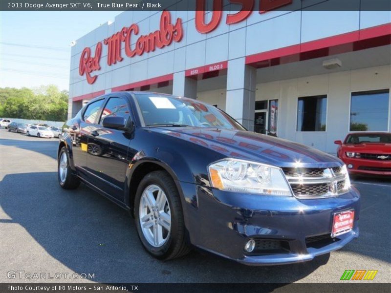 True Blue Pearl / Black 2013 Dodge Avenger SXT V6