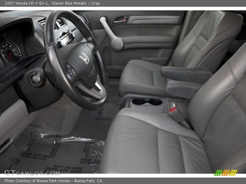 Glacier Blue Metallic / Gray 2007 Honda CR-V EX-L