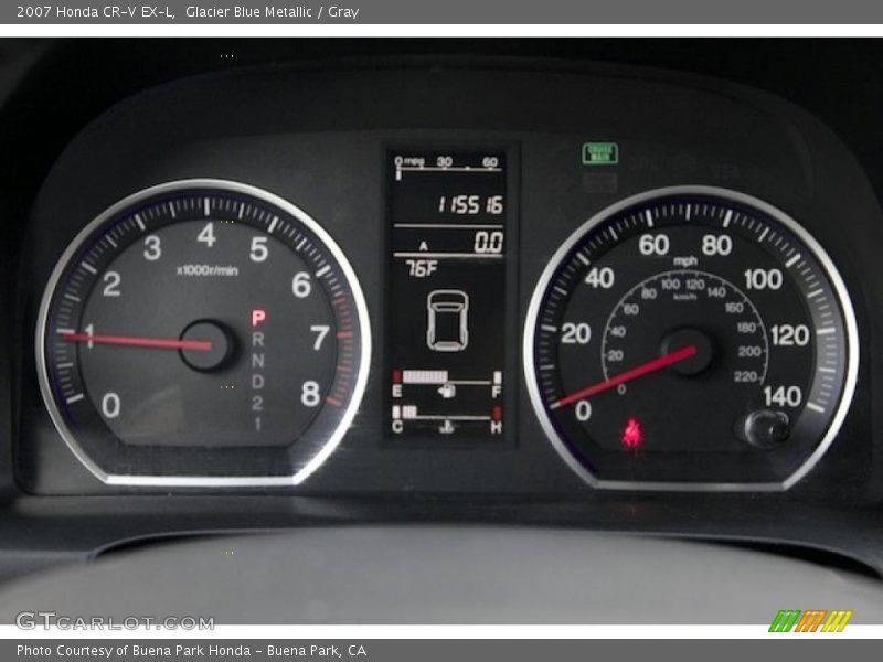 Glacier Blue Metallic / Gray 2007 Honda CR-V EX-L