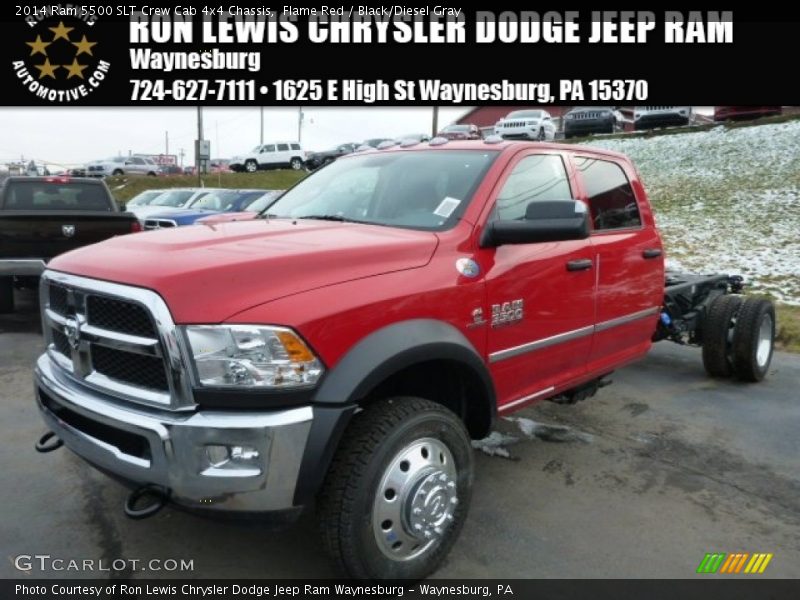 Flame Red / Black/Diesel Gray 2014 Ram 5500 SLT Crew Cab 4x4 Chassis