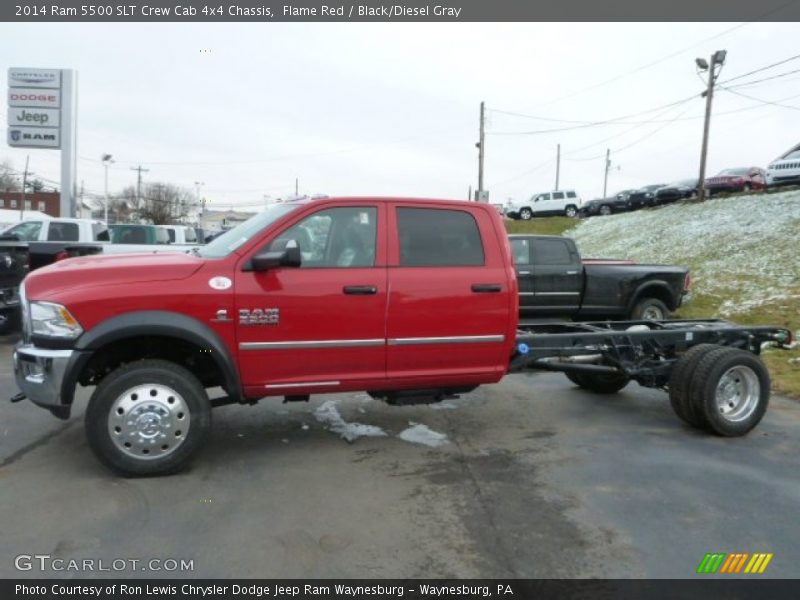  2014 5500 SLT Crew Cab 4x4 Chassis Flame Red
