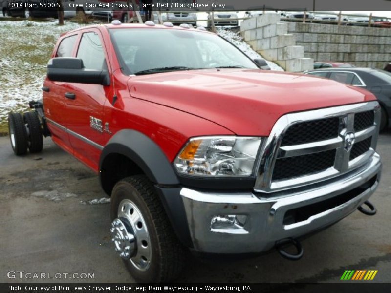 Front 3/4 View of 2014 5500 SLT Crew Cab 4x4 Chassis