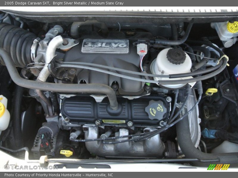 Bright Silver Metallic / Medium Slate Gray 2005 Dodge Caravan SXT
