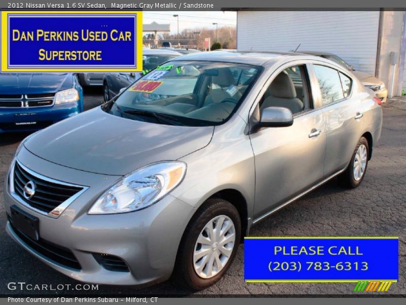 Magnetic Gray Metallic / Sandstone 2012 Nissan Versa 1.6 SV Sedan