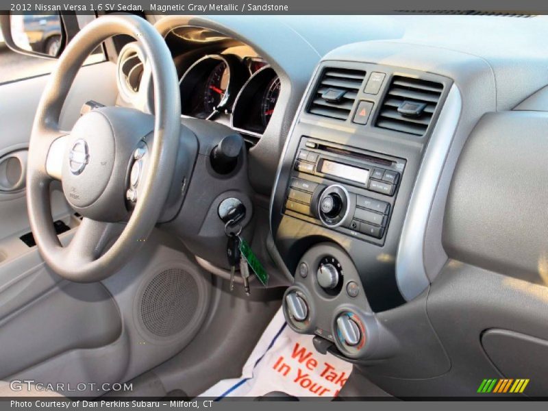 Magnetic Gray Metallic / Sandstone 2012 Nissan Versa 1.6 SV Sedan