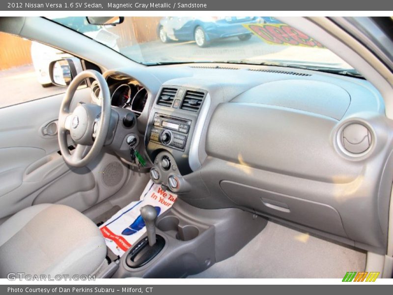 Magnetic Gray Metallic / Sandstone 2012 Nissan Versa 1.6 SV Sedan