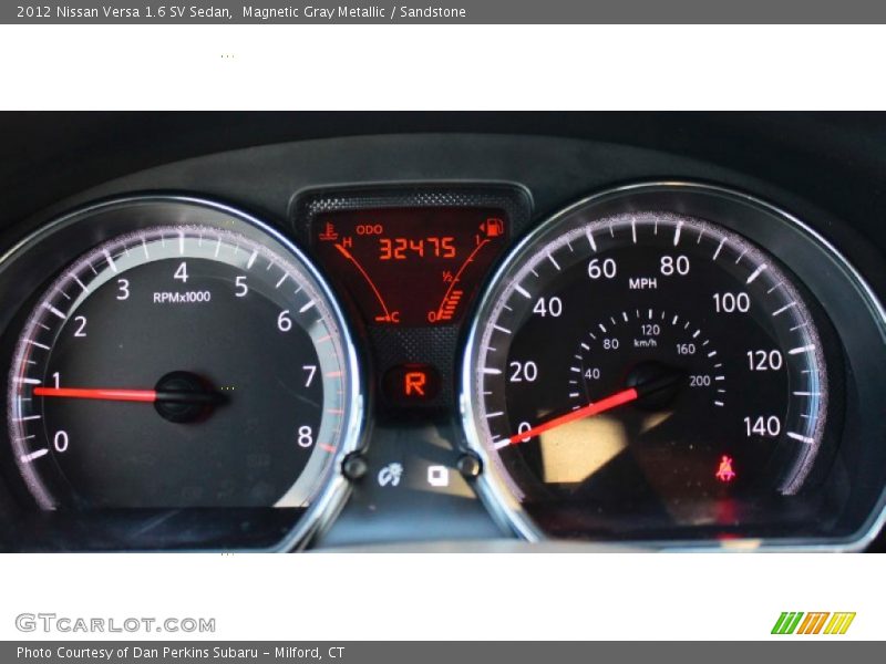 Magnetic Gray Metallic / Sandstone 2012 Nissan Versa 1.6 SV Sedan