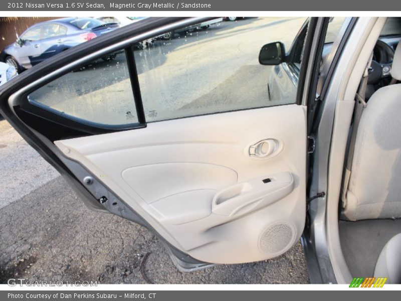 Magnetic Gray Metallic / Sandstone 2012 Nissan Versa 1.6 SV Sedan