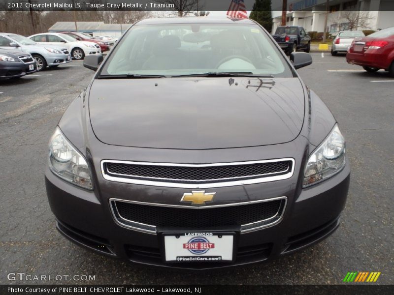 Taupe Gray Metallic / Titanium 2012 Chevrolet Malibu LS
