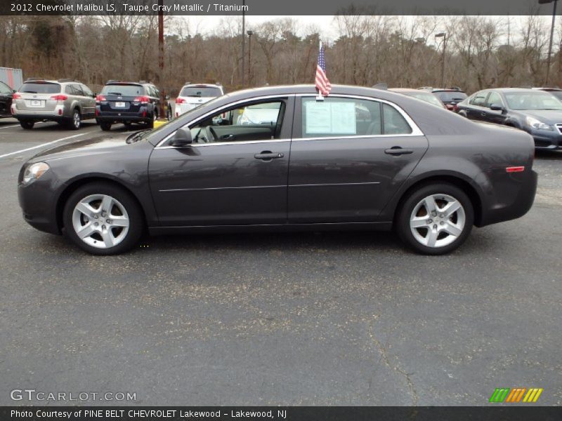 Taupe Gray Metallic / Titanium 2012 Chevrolet Malibu LS