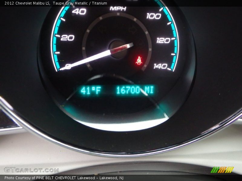 Taupe Gray Metallic / Titanium 2012 Chevrolet Malibu LS