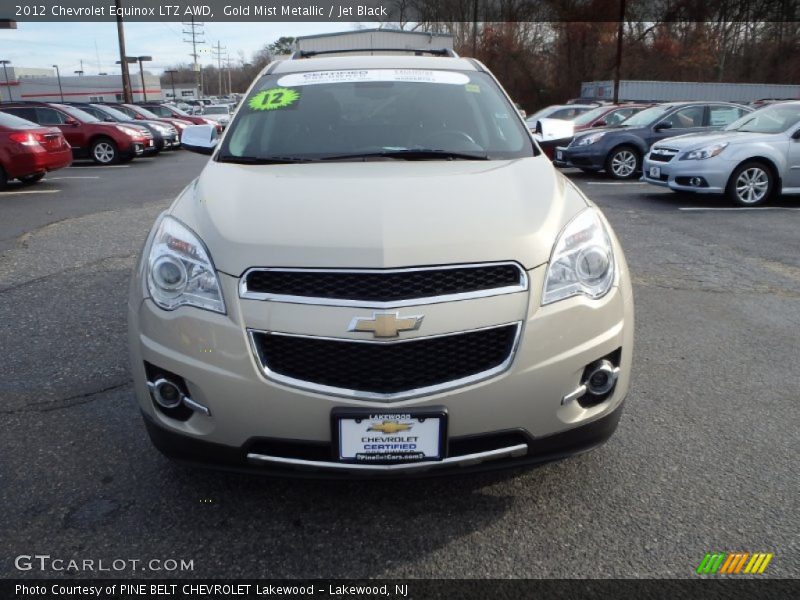 Gold Mist Metallic / Jet Black 2012 Chevrolet Equinox LTZ AWD
