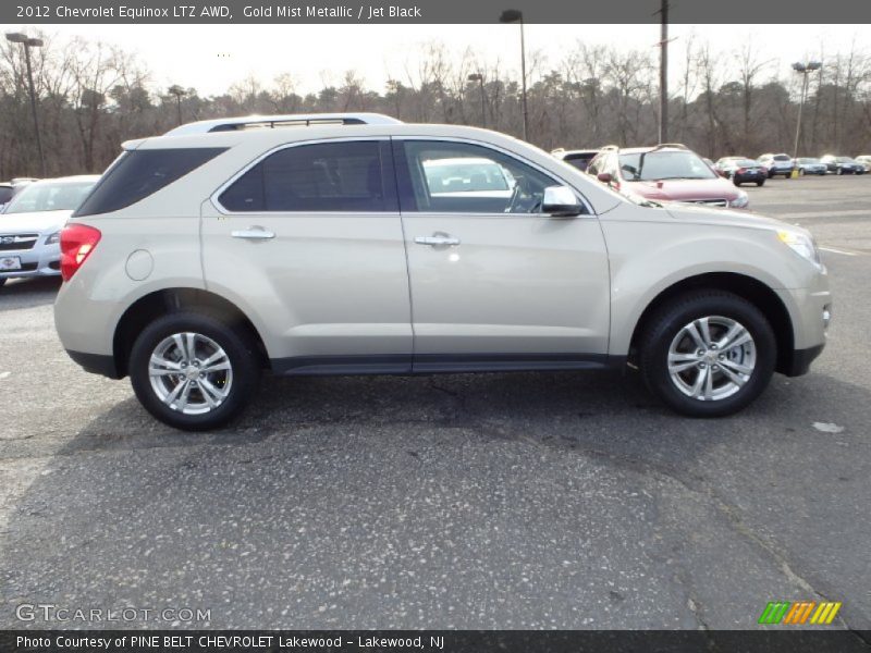 Gold Mist Metallic / Jet Black 2012 Chevrolet Equinox LTZ AWD