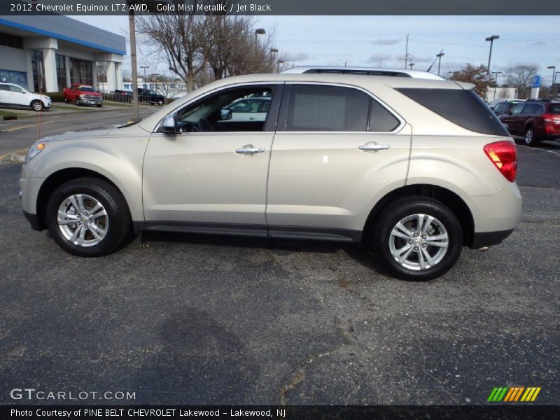 Gold Mist Metallic / Jet Black 2012 Chevrolet Equinox LTZ AWD