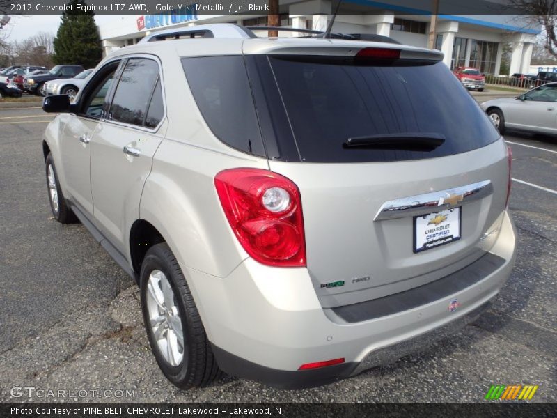 Gold Mist Metallic / Jet Black 2012 Chevrolet Equinox LTZ AWD