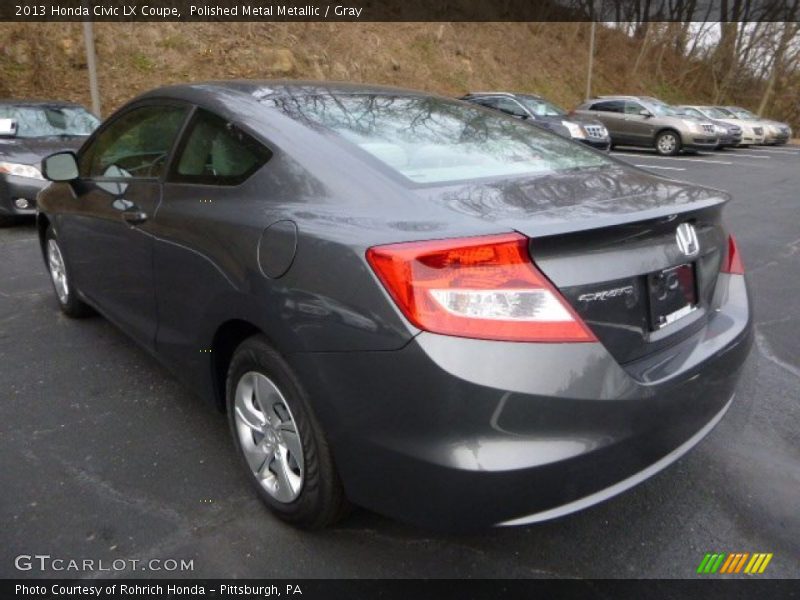 Polished Metal Metallic / Gray 2013 Honda Civic LX Coupe