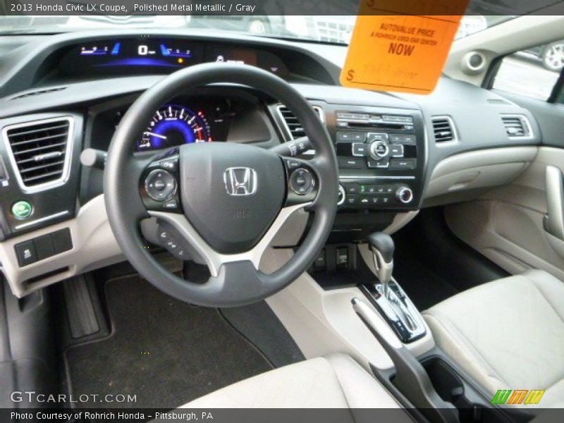 Polished Metal Metallic / Gray 2013 Honda Civic LX Coupe