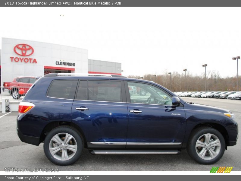 Nautical Blue Metallic / Ash 2013 Toyota Highlander Limited 4WD