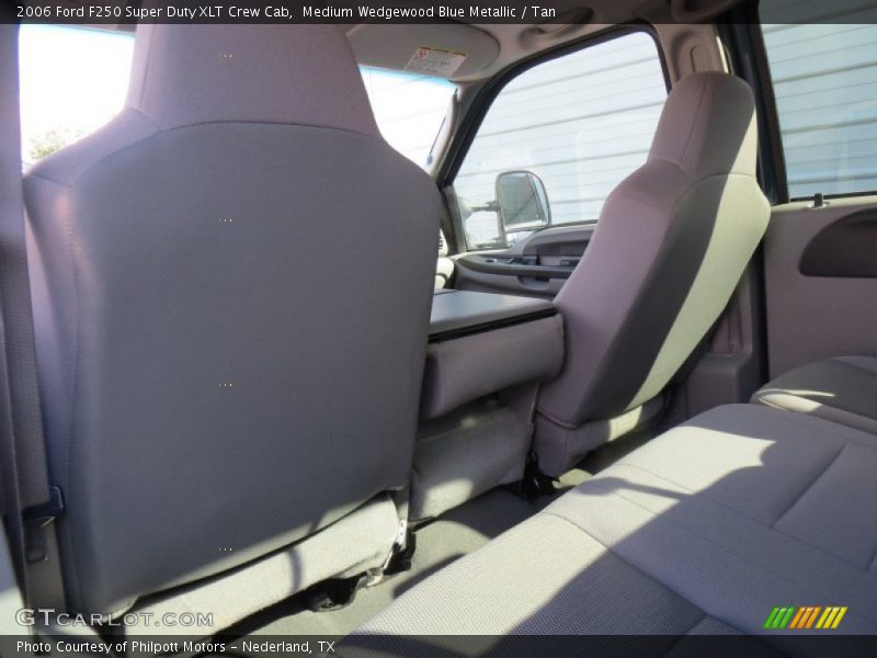 Medium Wedgewood Blue Metallic / Tan 2006 Ford F250 Super Duty XLT Crew Cab