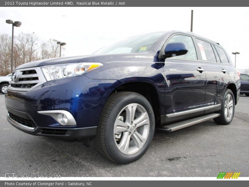 Nautical Blue Metallic / Ash 2013 Toyota Highlander Limited 4WD