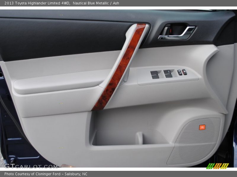 Nautical Blue Metallic / Ash 2013 Toyota Highlander Limited 4WD