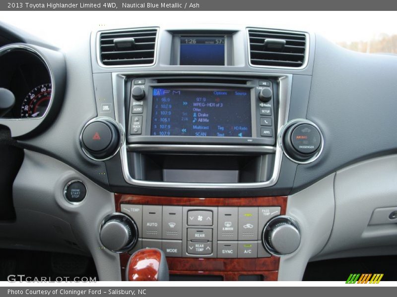 Nautical Blue Metallic / Ash 2013 Toyota Highlander Limited 4WD