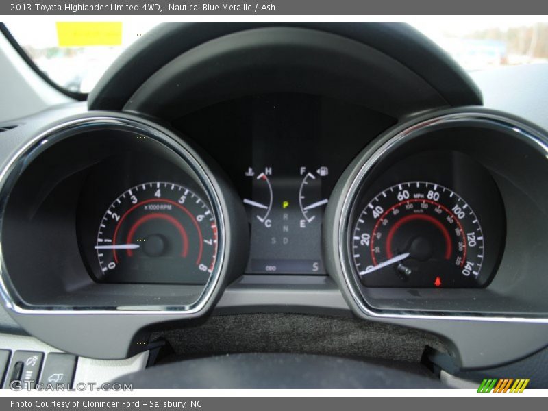 Nautical Blue Metallic / Ash 2013 Toyota Highlander Limited 4WD