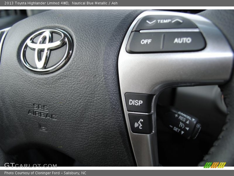 Nautical Blue Metallic / Ash 2013 Toyota Highlander Limited 4WD