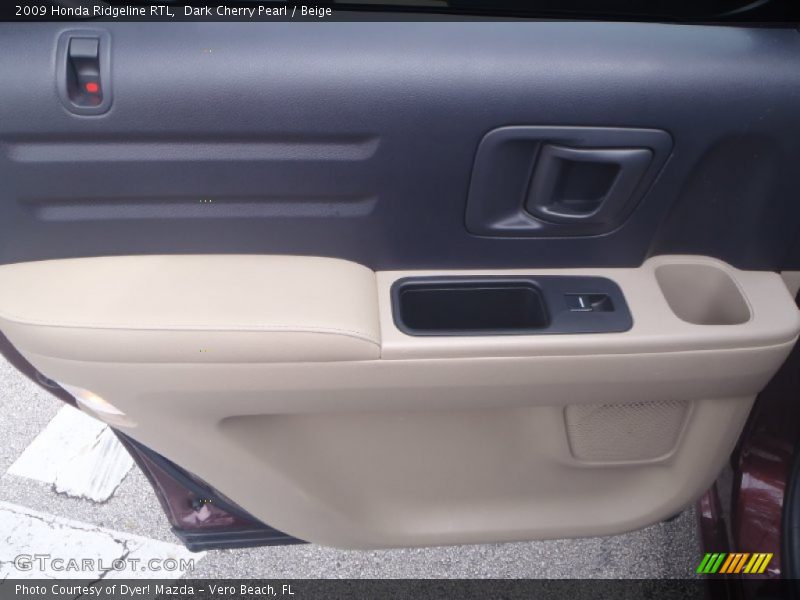 Dark Cherry Pearl / Beige 2009 Honda Ridgeline RTL