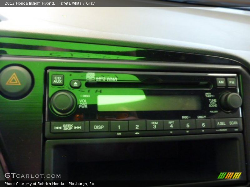 Taffeta White / Gray 2013 Honda Insight Hybrid