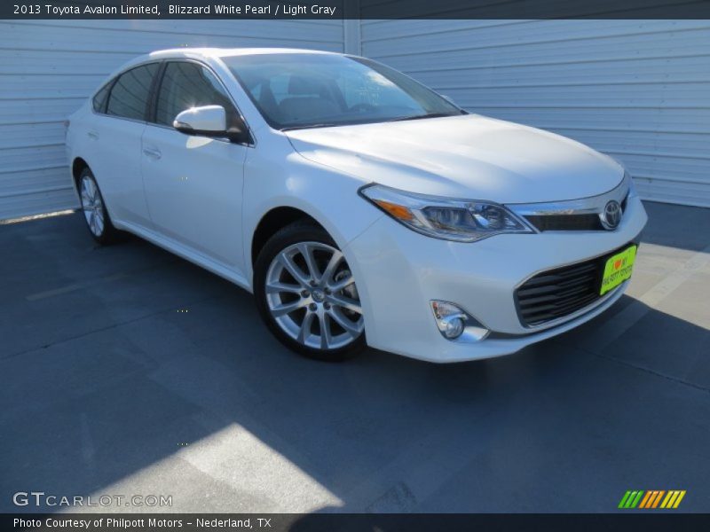 Blizzard White Pearl / Light Gray 2013 Toyota Avalon Limited