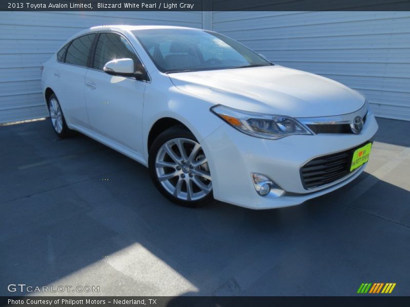 Blizzard White Pearl / Light Gray 2013 Toyota Avalon Limited