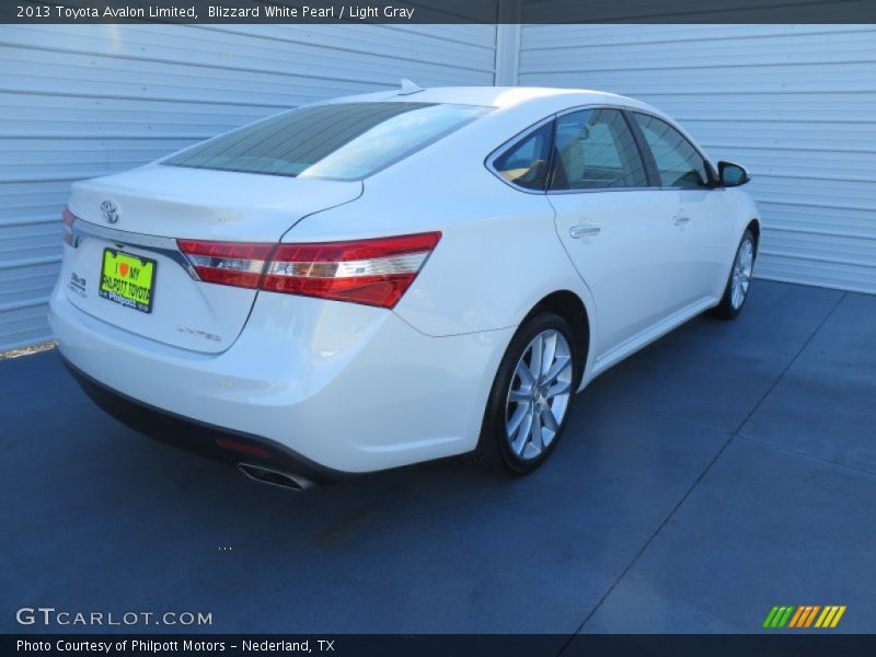 Blizzard White Pearl / Light Gray 2013 Toyota Avalon Limited