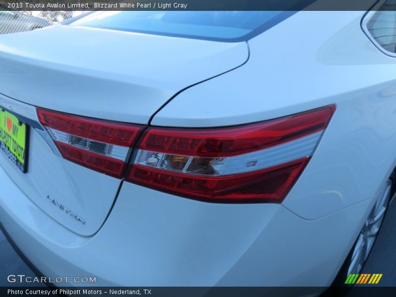 Blizzard White Pearl / Light Gray 2013 Toyota Avalon Limited