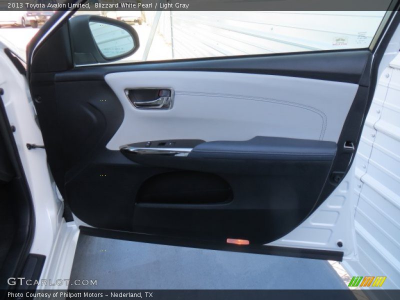 Blizzard White Pearl / Light Gray 2013 Toyota Avalon Limited