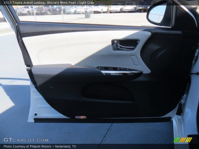 Blizzard White Pearl / Light Gray 2013 Toyota Avalon Limited