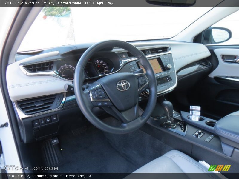 Blizzard White Pearl / Light Gray 2013 Toyota Avalon Limited