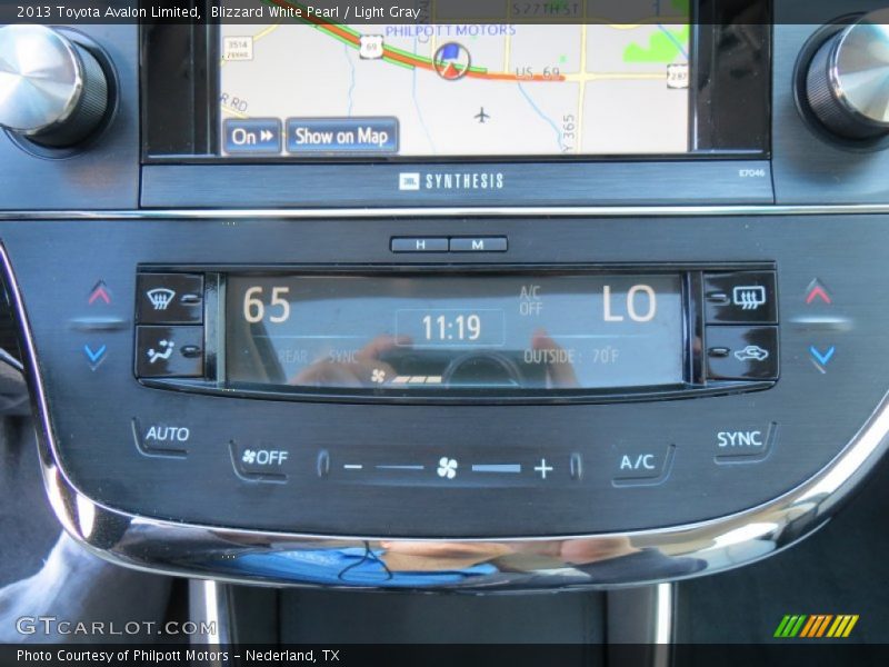 Blizzard White Pearl / Light Gray 2013 Toyota Avalon Limited