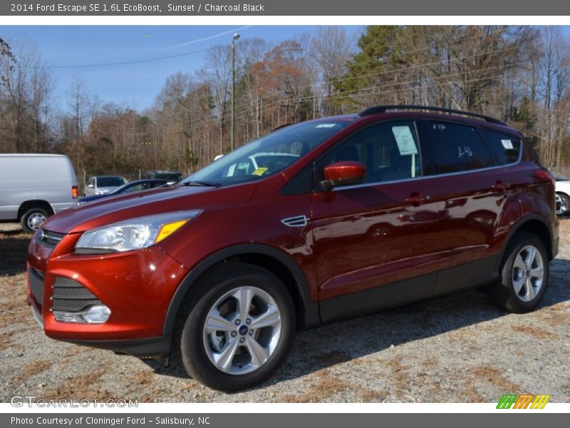 Sunset / Charcoal Black 2014 Ford Escape SE 1.6L EcoBoost